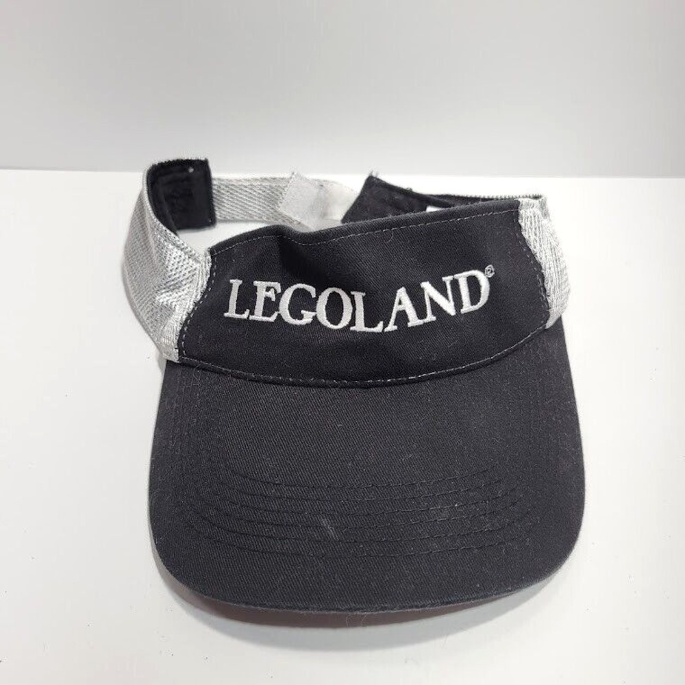 Legoland Lego White Black Adjustable Strapback Visor Cap Hat